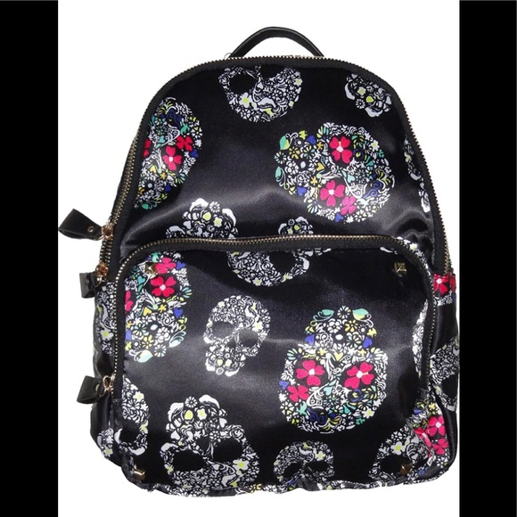 MMS Design Studio Sugar Skull Backpack, Black
